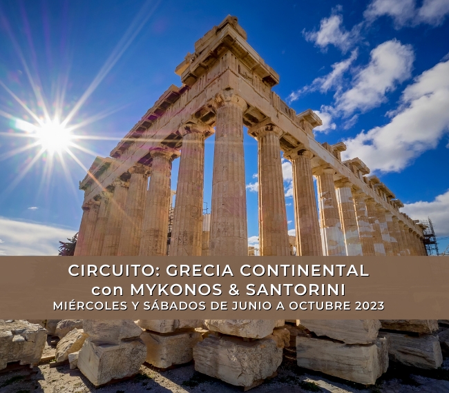 GRECIA CONTINENTAL con MYKONOS & SANTORINI -  Abril a Octubre 2026