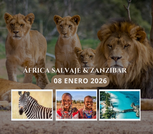 FRICA SALVAJE & PLAYAS DE ZANZIBAR - 08 ENERO 2026 - GRUPAL EXCLUSIVA ACOMPAADA