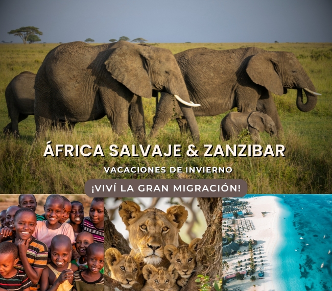FRICA SALVAJE & ZANZIBAR - 18 JULIO 2026 - Vacaciones de Invierno! Salida exclusiva acompaada